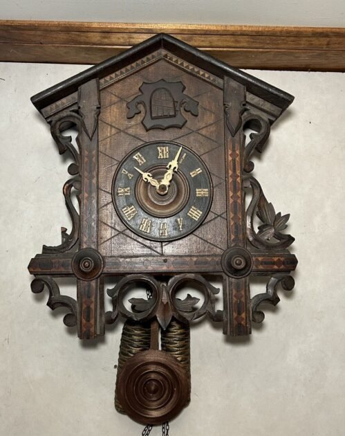 American Cuckoo Clock Company Black Forest Railroad Wooden Bird Wall Clock