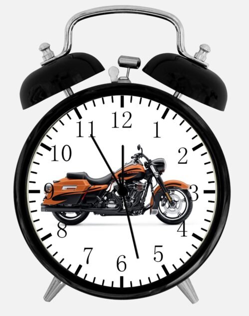American Motorcycle Alarm Desk Clock 3.75" Home or Office Decor Y130 Nice Gift