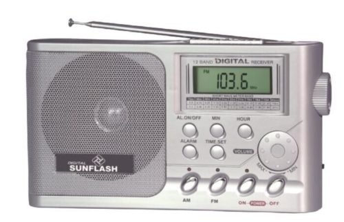 AM/FM Alarm Clock Radio with 12 Band by Digital Sunflash ( RD-12 )