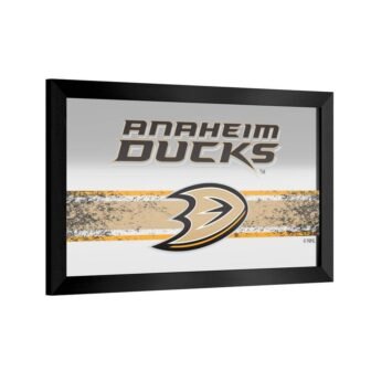 Anaheim Ducks Logo 26 in. W x 15 in. H Wood Black...