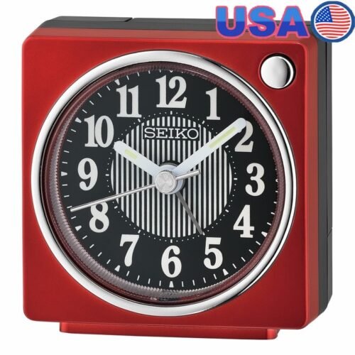Analog Alarm Clock Beep Snooze Quiet Sweep LumiBrite Backlight Travel Size New