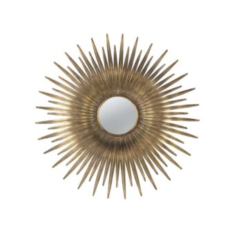 Anky 28.3 in. W x 28.3 in. H Iron Framed Gold Wall