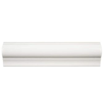 Antigua Moldura Blanco 2 in. x 8 in. Glossy Ceramic Wall Tile