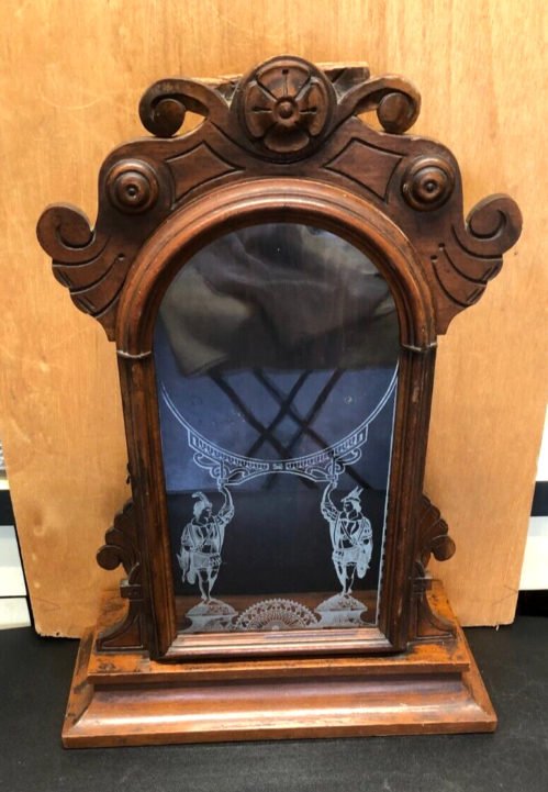 Antique 1880'S Gilbert Clock Co -Parole- Walnut Parlor Mantel Clock Case Only