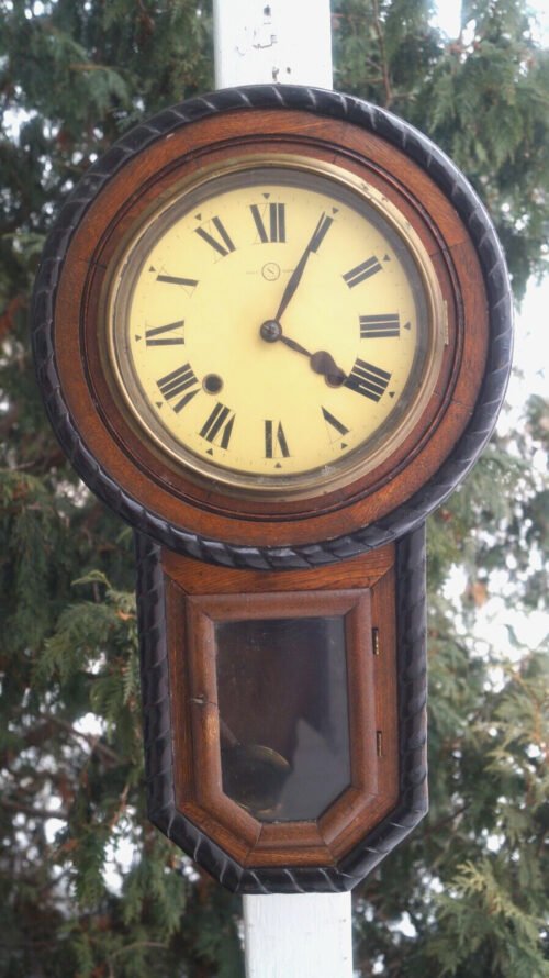 Antique 1890 - 1905 Seikosha Short Drop Regulator Wall Clock - RUNS - VIDEO