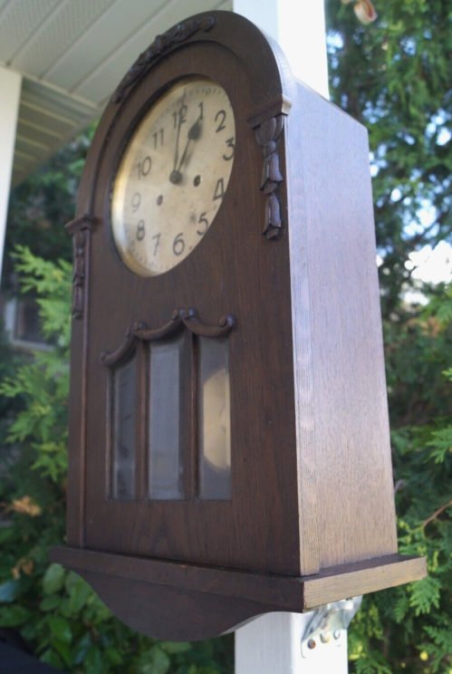 Antique 1905 DUFA German Regulator Wall Clock RUNS VIDEO EBONY FINISH