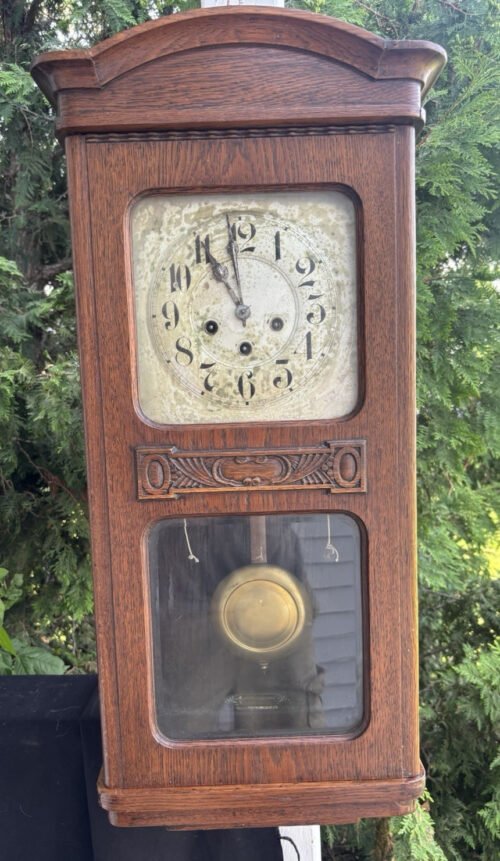 Antique 1912 Junghans German Wall Regulator Box Clock - VIDEO - BEAUTY