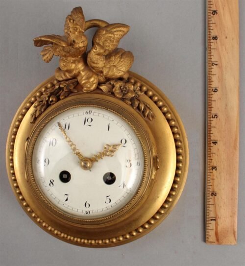 Antique 19thC French Medaille d’Argent Vincenti Gold Gilt Bronze Cartel Clock NR