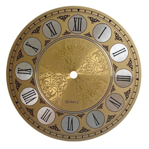 Antique Aluminium Metal Wall Clock Dial Face 180mm with Roman Numerals
