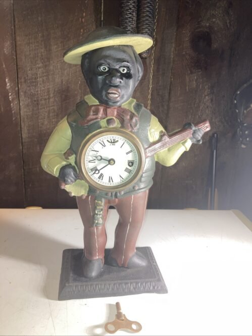 Antique American blinking eye novelty clock 15”H ,Running Perfectly