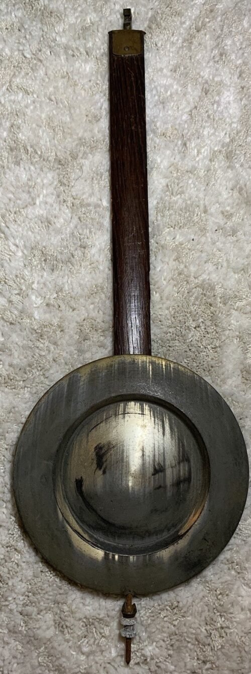 Antique American Store Regulator Wall Clock Pendulum 4.75” Diameter 14” Long