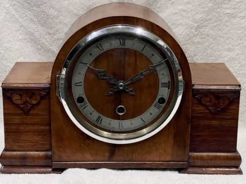 Antique Art Deco English Westminster chime mantle clock