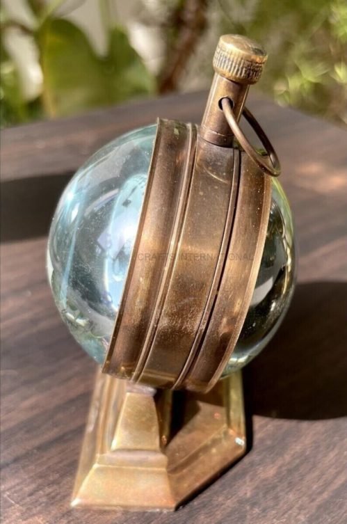 Antique Brass Table Clock Desk Clock Nautical Vintage Maritime Small Table