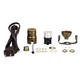 Antique Brass Table Lamp Socket Kit (1-Pack)
