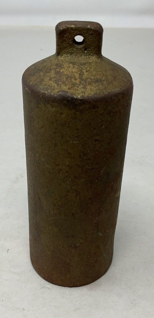 ANTIQUE CAST IRON ALARM CLOCK WEIGHT FOR WOOD WORKS OR BRASS CLOCKS 1lb 10.6oz
