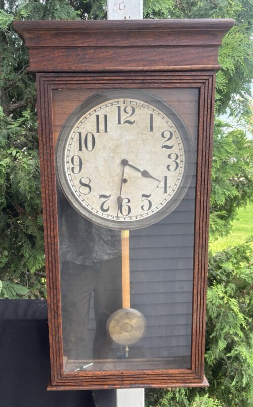 Antique Circa 1915 Sessions Jewelry Store Regulator Wall Clock VIDEO - RUNS GOOD