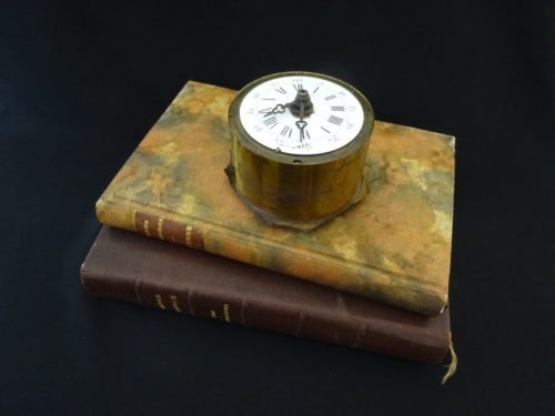 Antique Clock Face French Antique Enamel Brass Shelf Wall Art Home Decor....