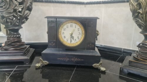 Antique Collectors Black Iron Clock