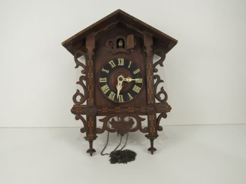 Antique Cuckoo Clock Faller Sohne Inlay wood GERMAN