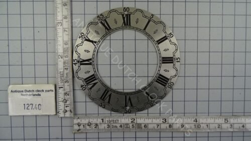 ANTIQUE DUTCH 1 DAY ZAANDAM OR ZAANSE WALL CLOCK ALUMINIUM DIAL