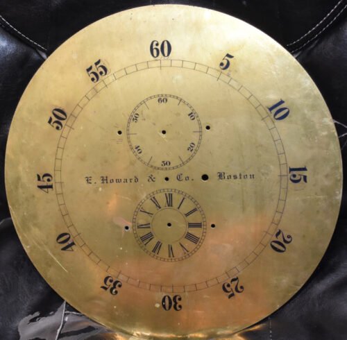 Antique E. Howard Astronomical Regulator Clock 16" Heavy Brass Dial