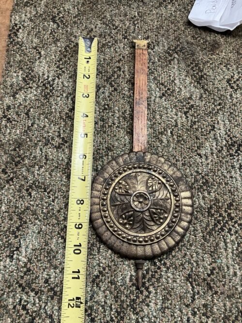 Antique Fancy Large Brass Clock Pendulum