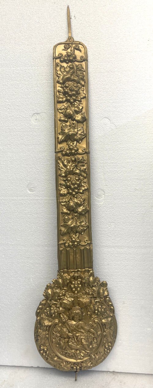 Antique French Morbier Wag On The Wall Clock Pendulum 42" Long