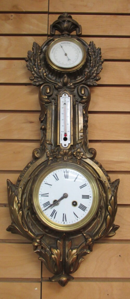 Antique French wall clock/brass