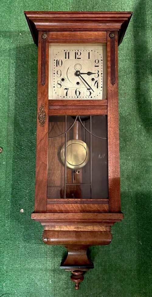 Antique French Wall Clock With Westminster Quarter Strike Chimes