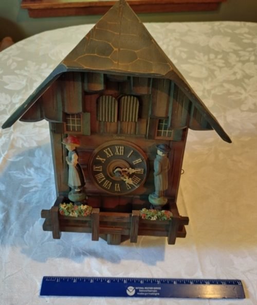 Antique Gebrunder Kuner Cuckoo Clock with four figures