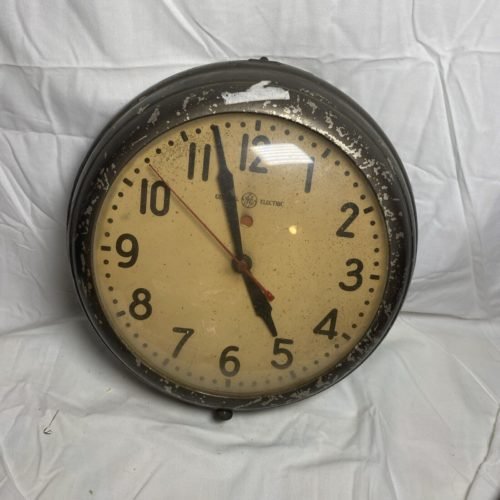 Antique GENERAL ELECTRIC GE Red Eye School Industrial Wall Clock 10.5” Parts