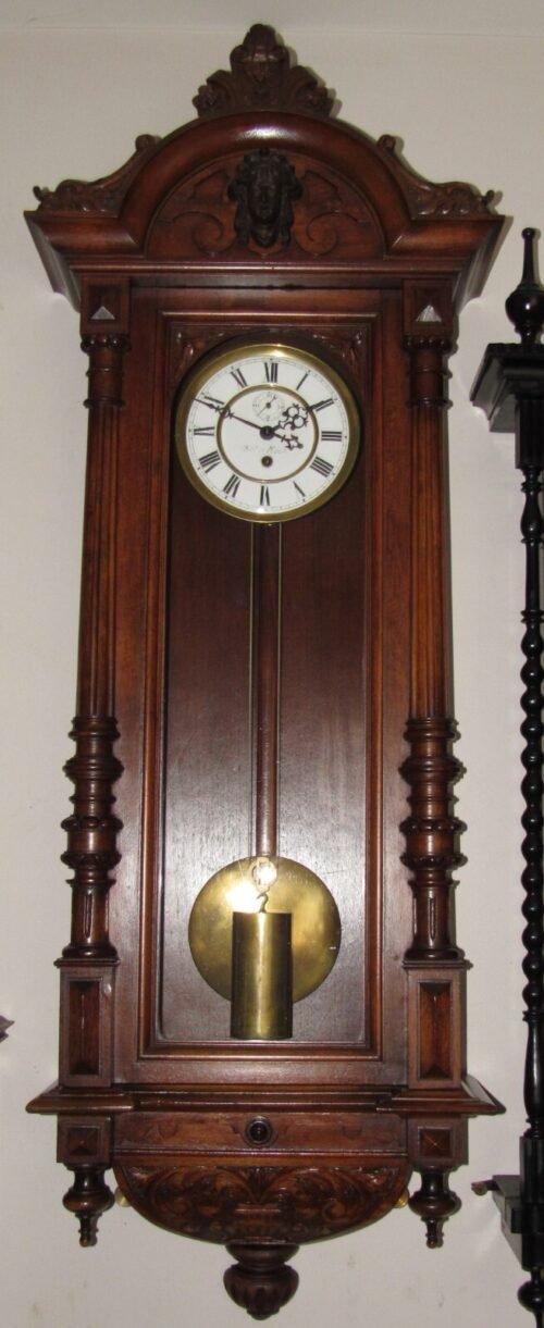 Antique German 30 Day Gustav Becker Vienna Regulator Wall Clock Nicely Carved