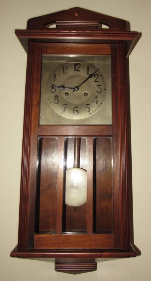 Antique German Junghans Regulator Wall Clock 8-Day, Time/Strike, Key-wind