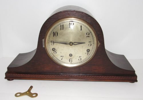 Antique German Quarter Hour Westminster Chime Mantel Clock 8-Day