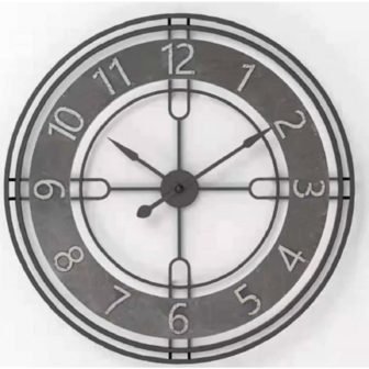 Antique Gray Casual Wall Clock