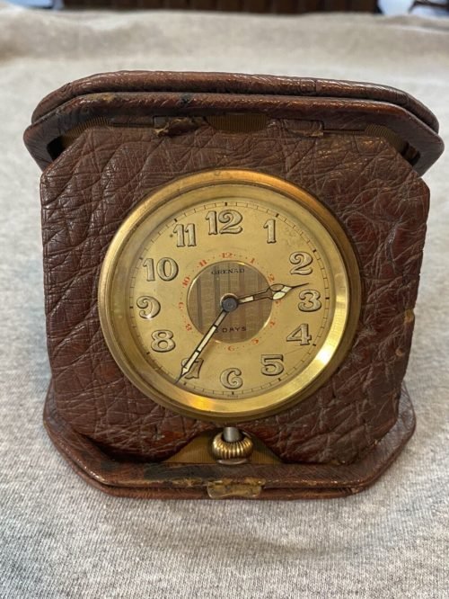 Antique Grenad 8-Day Travel Alarm Clock Pocket Watch Swiss Made