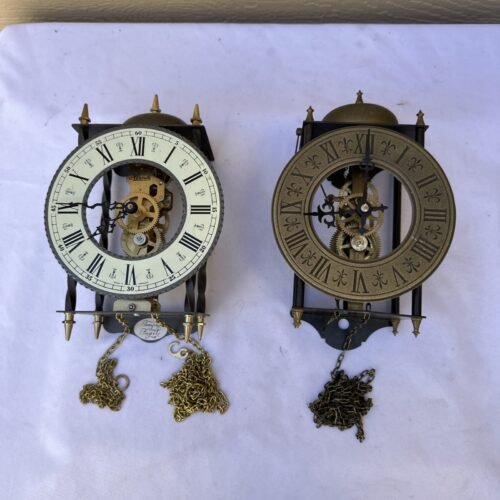 Antique Hermle Mechanical 8 Day Hanging Skeleton Wall Clock & 1 From china