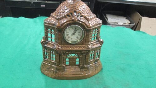 Antique Iron Building Clock Ornate Old Novelty Clock Estate