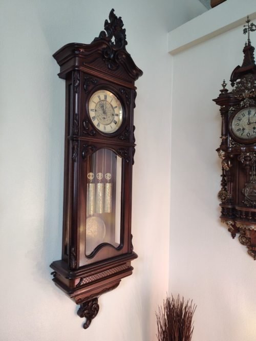 ANTIQUE LARGE 3 WIEGHT GRAND SONNERIE (BLIND MANS CLOCK) WALL CLOCK