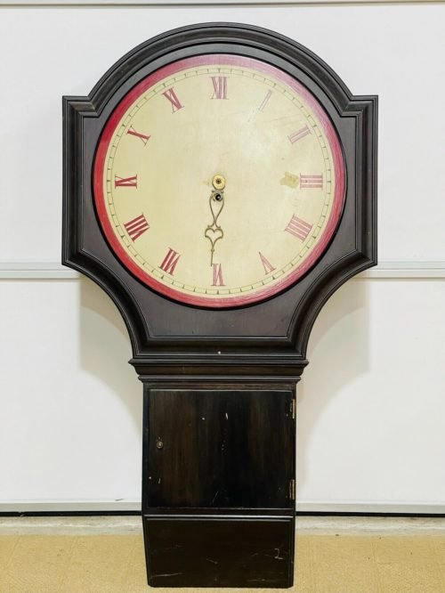 Antique Large Brown Wood Analog Roman Numerals American Tall Wall Clock Collect
