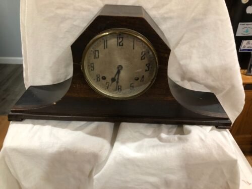 Antique New Haven Tambour Mantle Clock