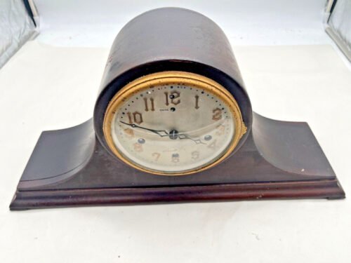 Antique New Haven Tambour Mantle Clock Westminster Chime AS IS, Not Tested
