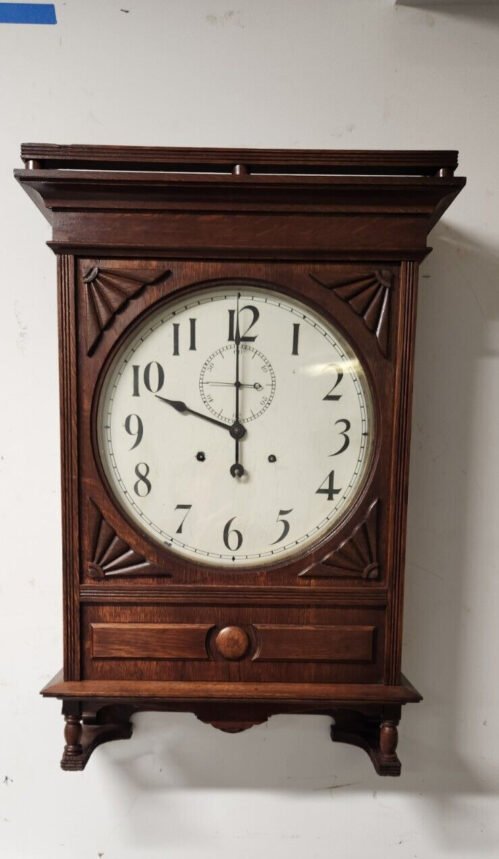 Antique Oak Seth Thomas Lobby Clock