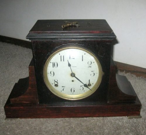 Antique Seth Thomas 8 Day Chime Mantle Clock w/ Key Works Parts or Whole Clock