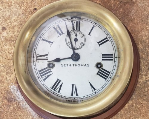 Antique Seth Thomas Ships Clock - Great Look - Not Running