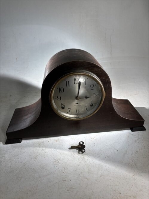 Antique Seth Thomas Tambour Style Mantle Clock 89L Unusual Chime Original Key
