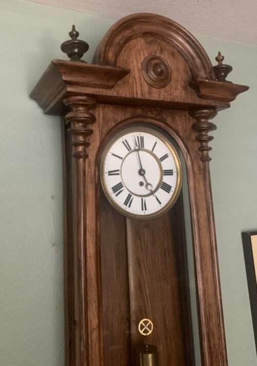Antique single weight Wall Clock with pendulum (Vienna Regulator)