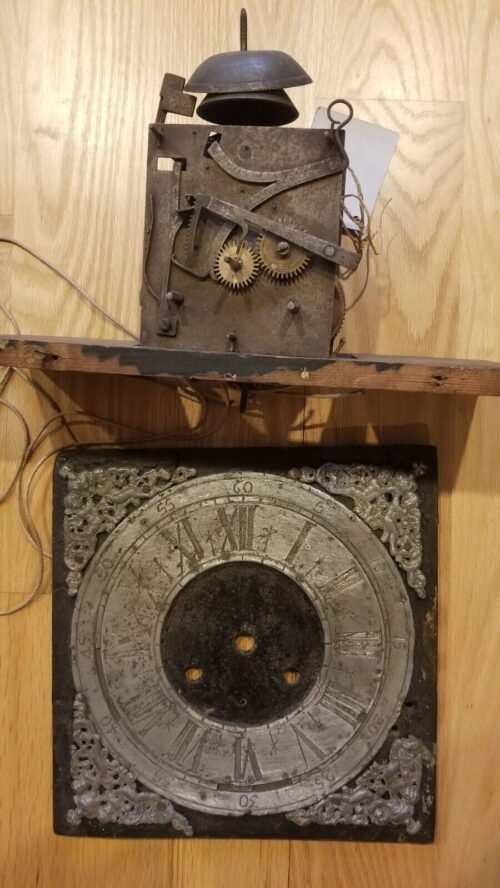 Antique Swedish Mora Grandfather Clock Movement & dial 4 restoration steampunk