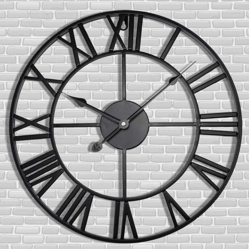 Antique Tower 24 Inch Large Roman Numeral Wall Clock, Indoor Outdoor Patio Water