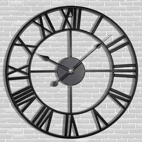 Antique Tower 30 inch Large Roman Numeral Wall Clock, Indoor Outdoor Patio Wa...